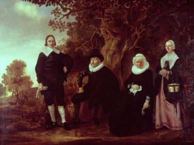 Gruppo familiare in un paesaggio da Gerrit van Donck